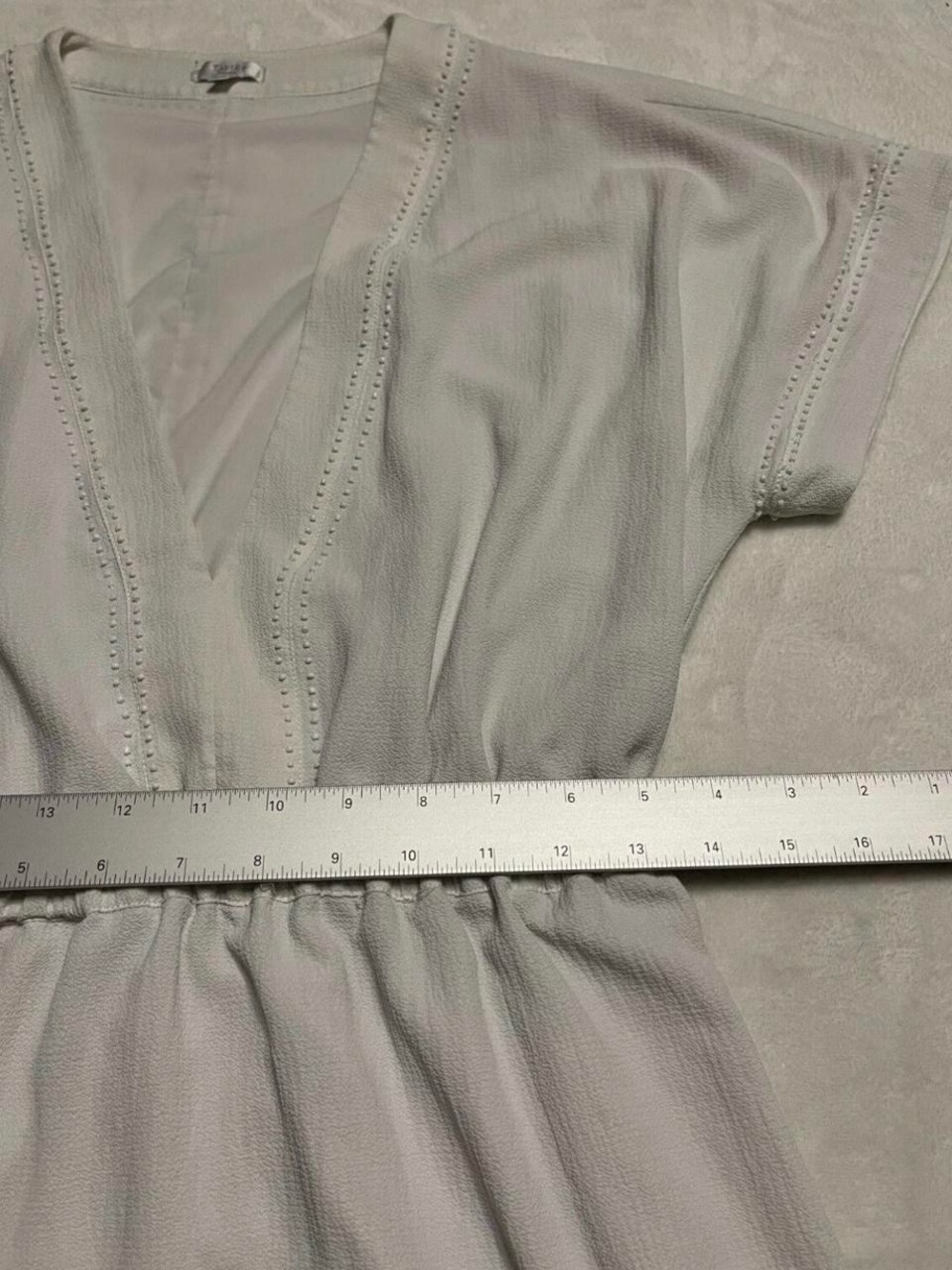 Tavik White V-Neck Elastic-Waist Dress Tunic - Picture 2 of 4